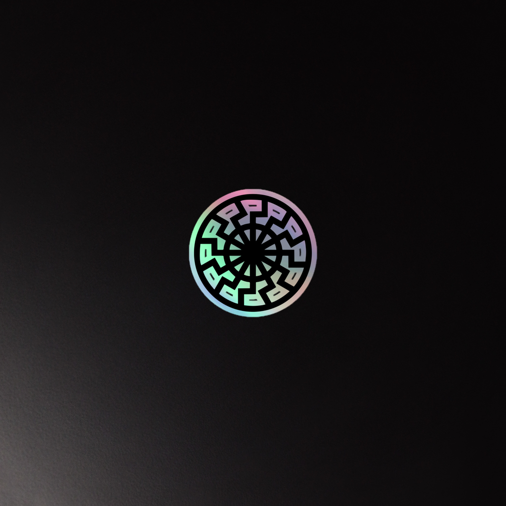 Black Sun Holographic stickers