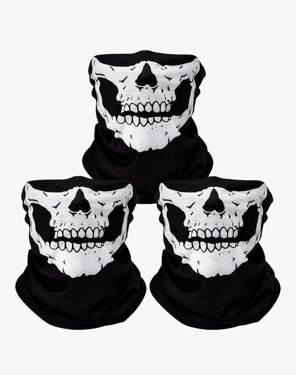 3Pcs Breathable Face Masks Skull Mask Seamless Headwear Scarf