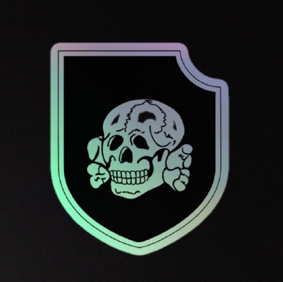 Totenkopf Shield Holographic stickers