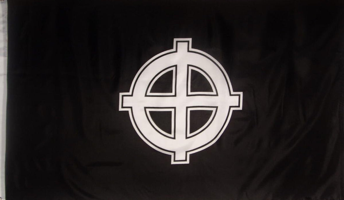 Celtic Cross Black Odin's Eye Flag