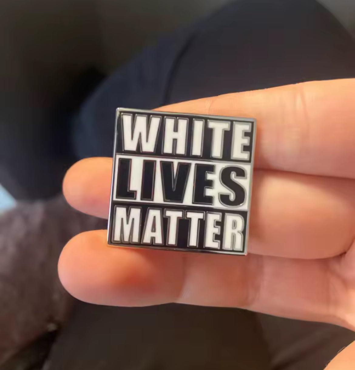 White Lives Matter Enamel Pin
