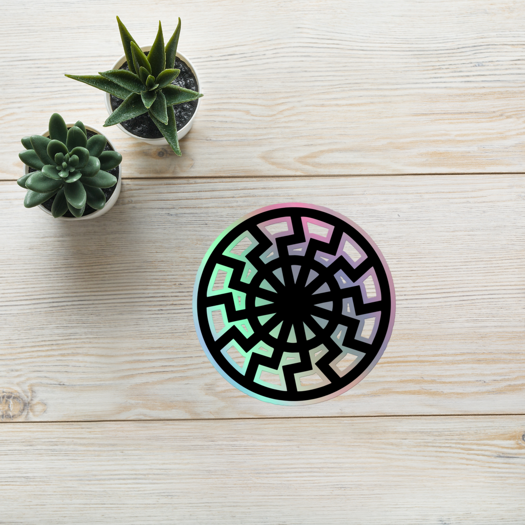 Black Sun Holographic stickers